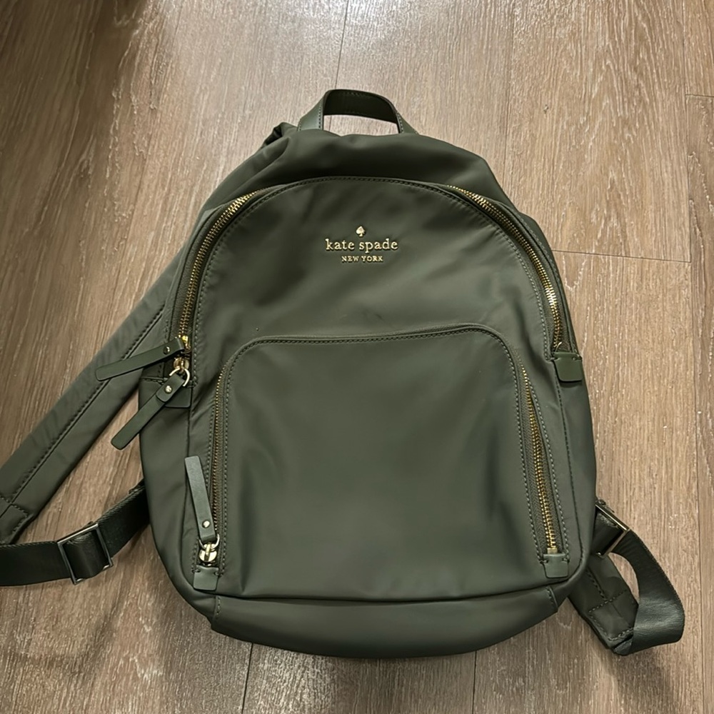 Kate Spade army green backpack